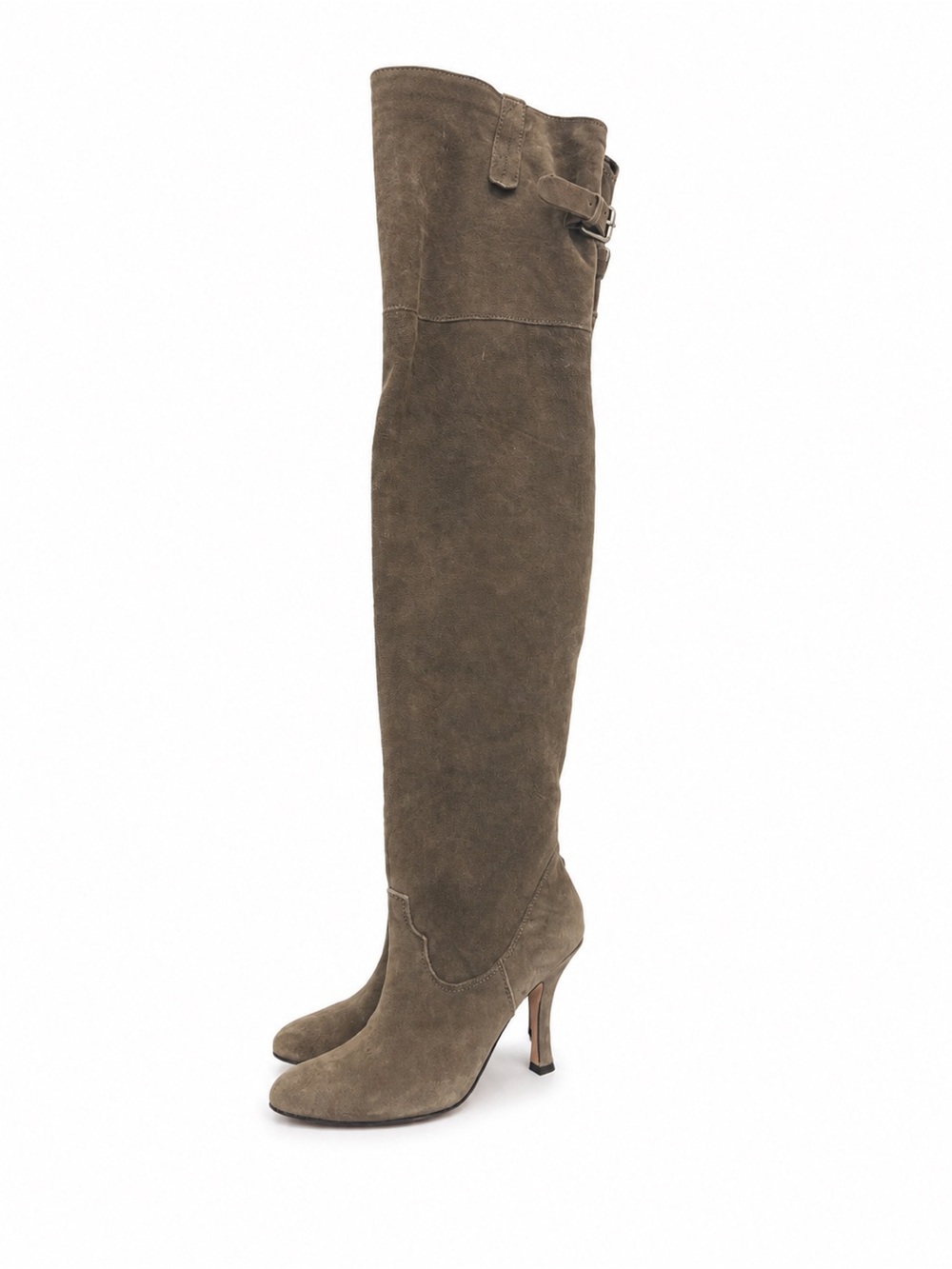 DOLCE VITA pre-owned brown over-the-knee suede heeled boots